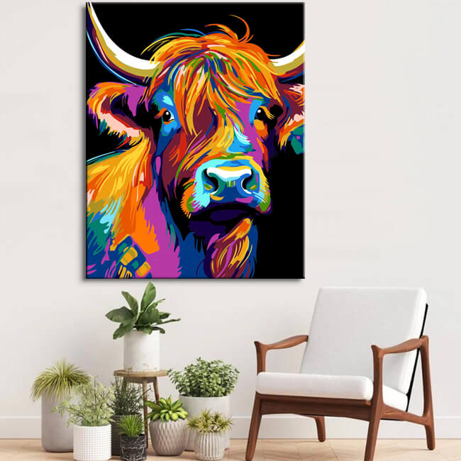 Paint by Numbers Highland Cattle | Picasso Style